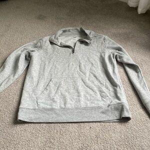 Grey half zip sweatshirt
